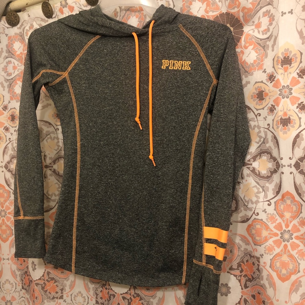 EUC VS pink light grey and orange  sweater
